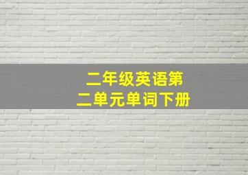 二年级英语第二单元单词下册