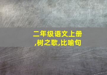 二年级语文上册,树之歌,比喻句