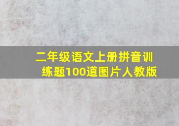 二年级语文上册拼音训练题100道图片人教版