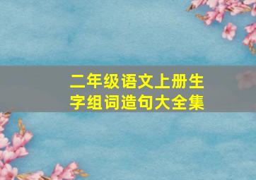 二年级语文上册生字组词造句大全集