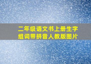 二年级语文书上册生字组词带拼音人教版图片