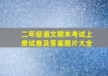 二年级语文期末考试上册试卷及答案图片大全