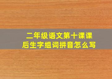 二年级语文第十课课后生字组词拼音怎么写