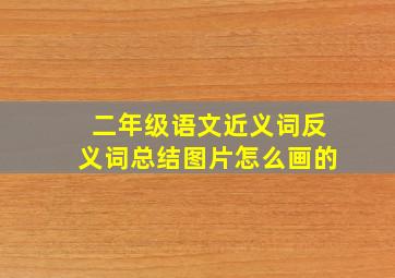 二年级语文近义词反义词总结图片怎么画的