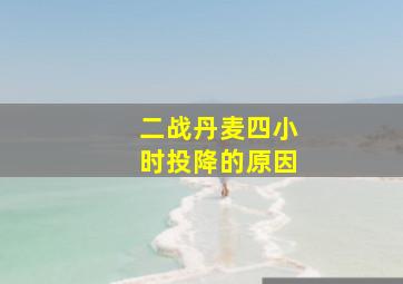 二战丹麦四小时投降的原因