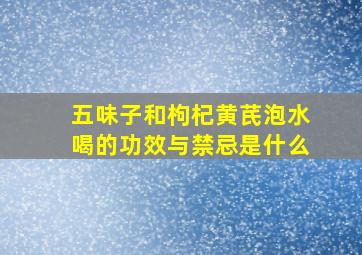 五味子和枸杞黄芪泡水喝的功效与禁忌是什么