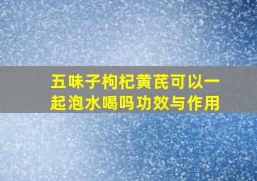 五味子枸杞黄芪可以一起泡水喝吗功效与作用