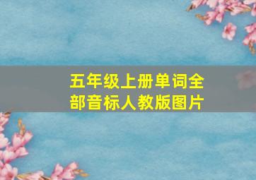 五年级上册单词全部音标人教版图片