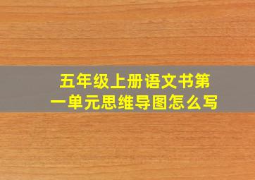 五年级上册语文书第一单元思维导图怎么写