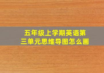 五年级上学期英语第三单元思维导图怎么画