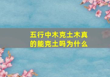 五行中木克土木真的能克土吗为什么