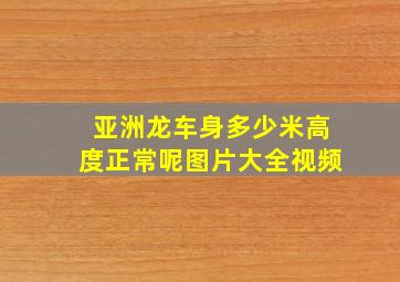 亚洲龙车身多少米高度正常呢图片大全视频