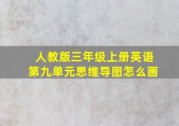 人教版三年级上册英语第九单元思维导图怎么画