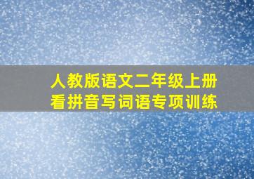 人教版语文二年级上册看拼音写词语专项训练