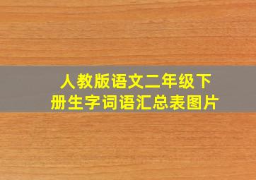 人教版语文二年级下册生字词语汇总表图片