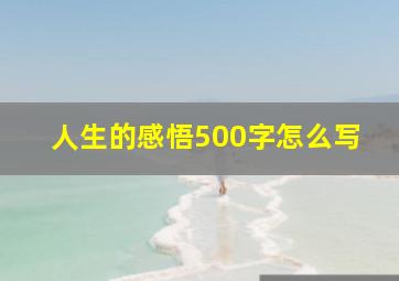 人生的感悟500字怎么写