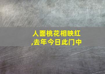 人面桃花相映红,去年今日此门中