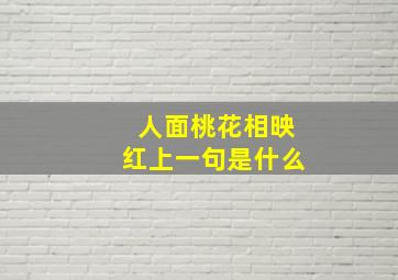 人面桃花相映红上一句是什么