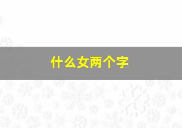 什么女两个字