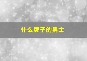 什么牌子的男士