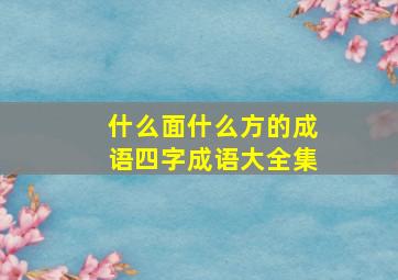 什么面什么方的成语四字成语大全集