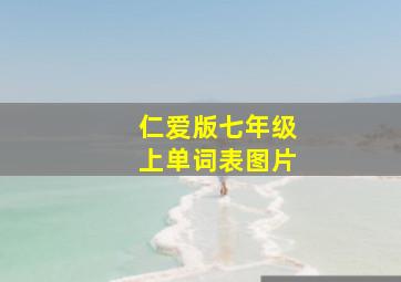 仁爱版七年级上单词表图片