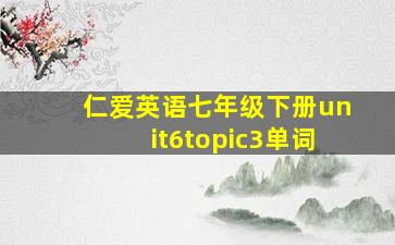 仁爱英语七年级下册unit6topic3单词