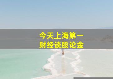 今天上海第一财经谈股论金