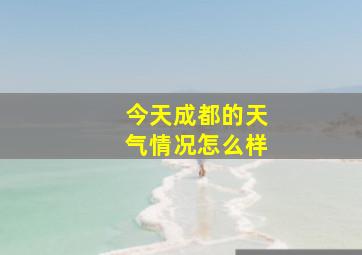 今天成都的天气情况怎么样