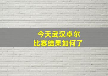 今天武汉卓尔比赛结果如何了