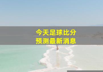 今天足球比分预测最新消息