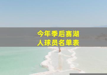 今年季后赛湖人球员名单表