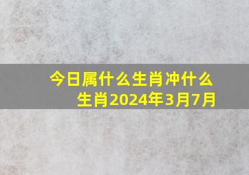 今日属什么生肖冲什么生肖2024年3月7月