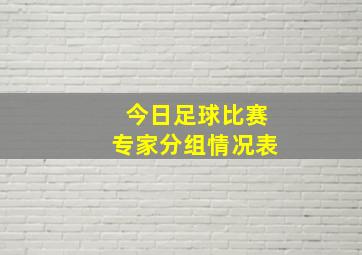 今日足球比赛专家分组情况表