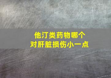 他汀类药物哪个对肝脏损伤小一点