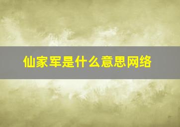 仙家军是什么意思网络