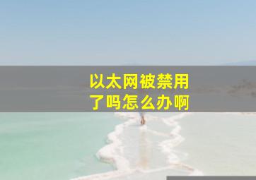 以太网被禁用了吗怎么办啊