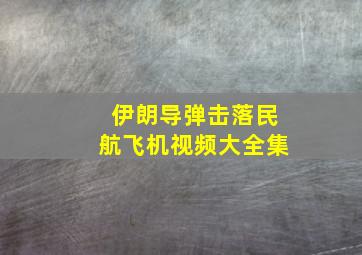 伊朗导弹击落民航飞机视频大全集