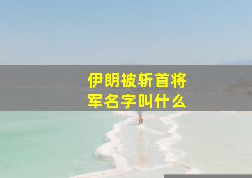 伊朗被斩首将军名字叫什么