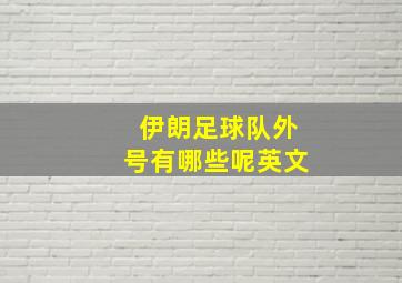 伊朗足球队外号有哪些呢英文