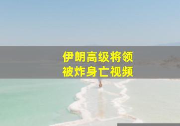 伊朗高级将领被炸身亡视频