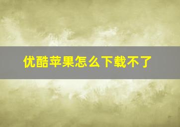 优酷苹果怎么下载不了