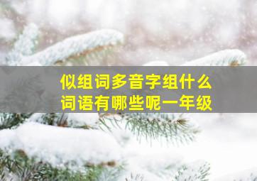 似组词多音字组什么词语有哪些呢一年级