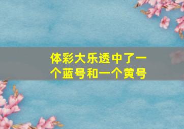 体彩大乐透中了一个蓝号和一个黄号