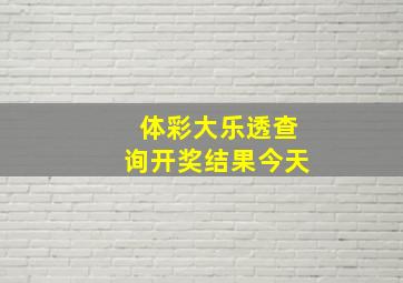 体彩大乐透查询开奖结果今天