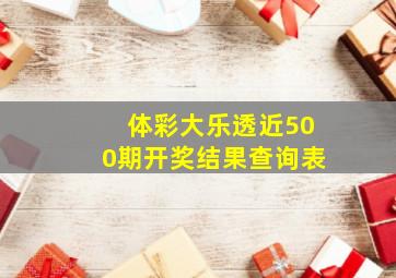 体彩大乐透近500期开奖结果查询表