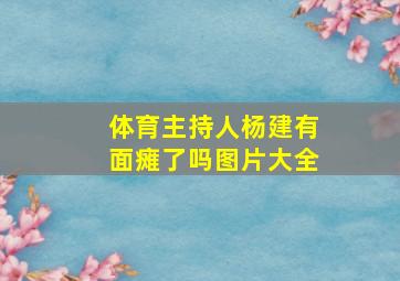 体育主持人杨建有面瘫了吗图片大全