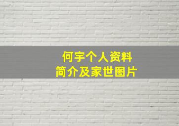 何宇个人资料简介及家世图片