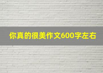 你真的很美作文600字左右