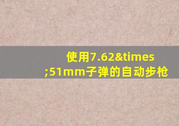 使用7.62×51mm子弹的自动步枪